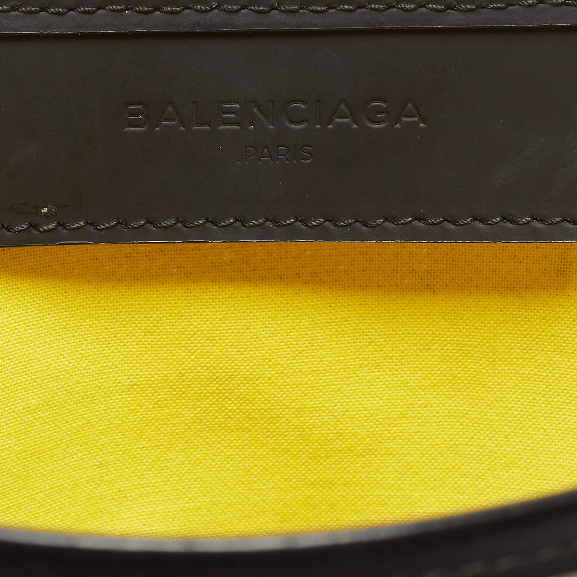 Balenciaga Tricolor Coated Canvas and Leather Small Cabas Tote 2