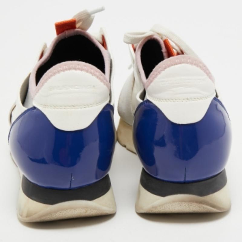 Balenciaga Piel Tricolor Y Malla Zapatillas Race Runner Talla 37 en venta 1