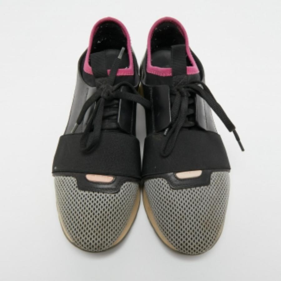 Balenciaga - Baskets de course en cuir et maille tricolores, taille 38 en vente 2