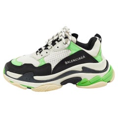 Balenciaga Tricolor Leather and Mesh Triple S Sneakers Size 37