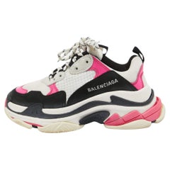 Balenciaga Tricolor Mesh and Leather Triple S Sneakers Size 36