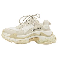 Balenciaga Tricolor Mesh and Leather Triple S Sneakers Size 37