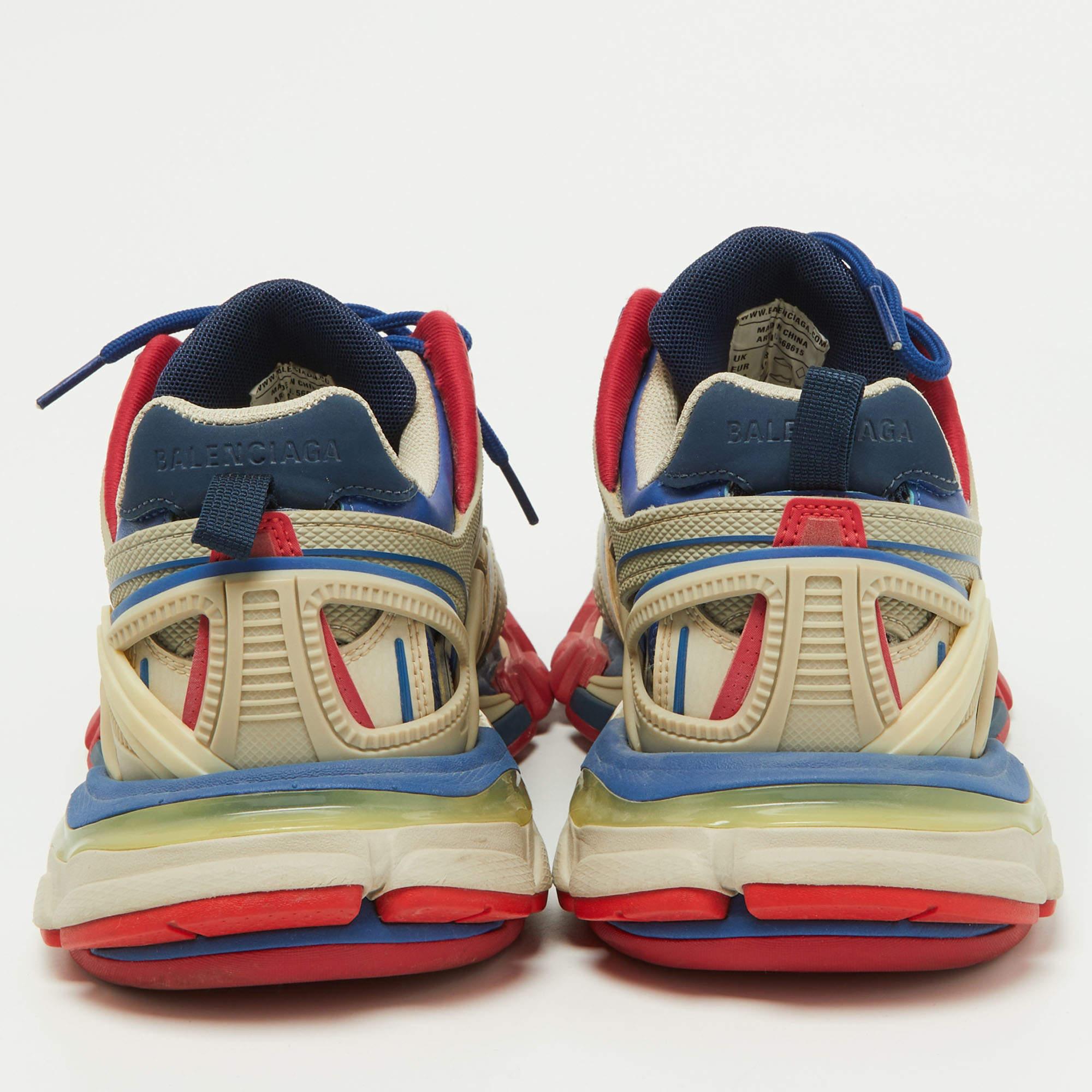 Balenciaga Tricolor Rubber and Mesh Track 2 Sneakers Size 41 2