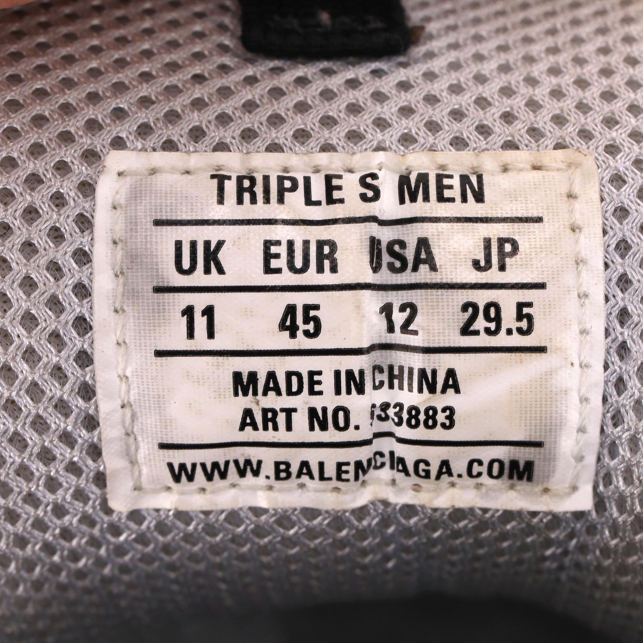 Balenciaga Triple S Turnschuhe aus Leder, Nubuk und Mesh im Used-Look im Angebot 2