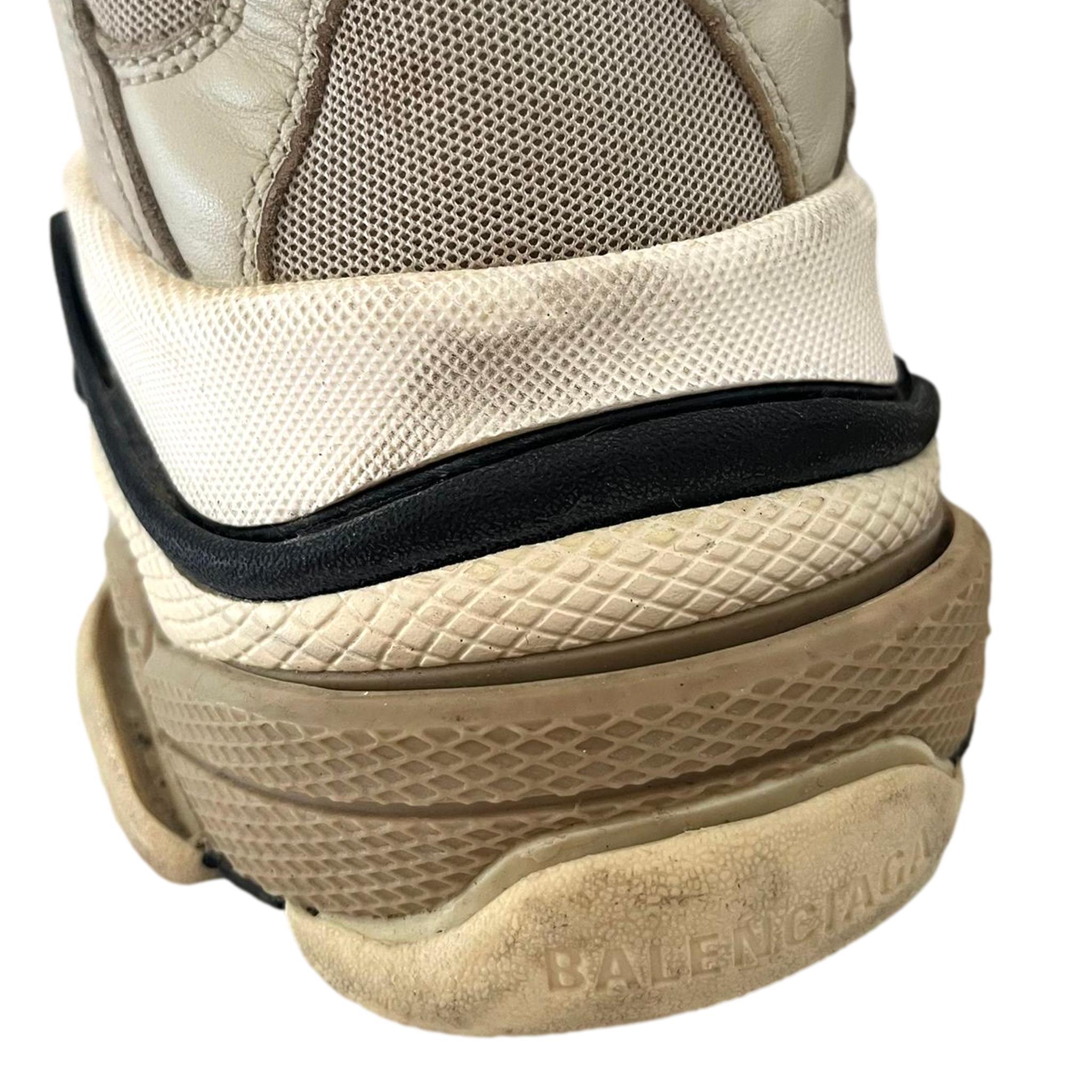 Balenciaga Triple S Leather, Nubuck & Mesh Sneakers 5