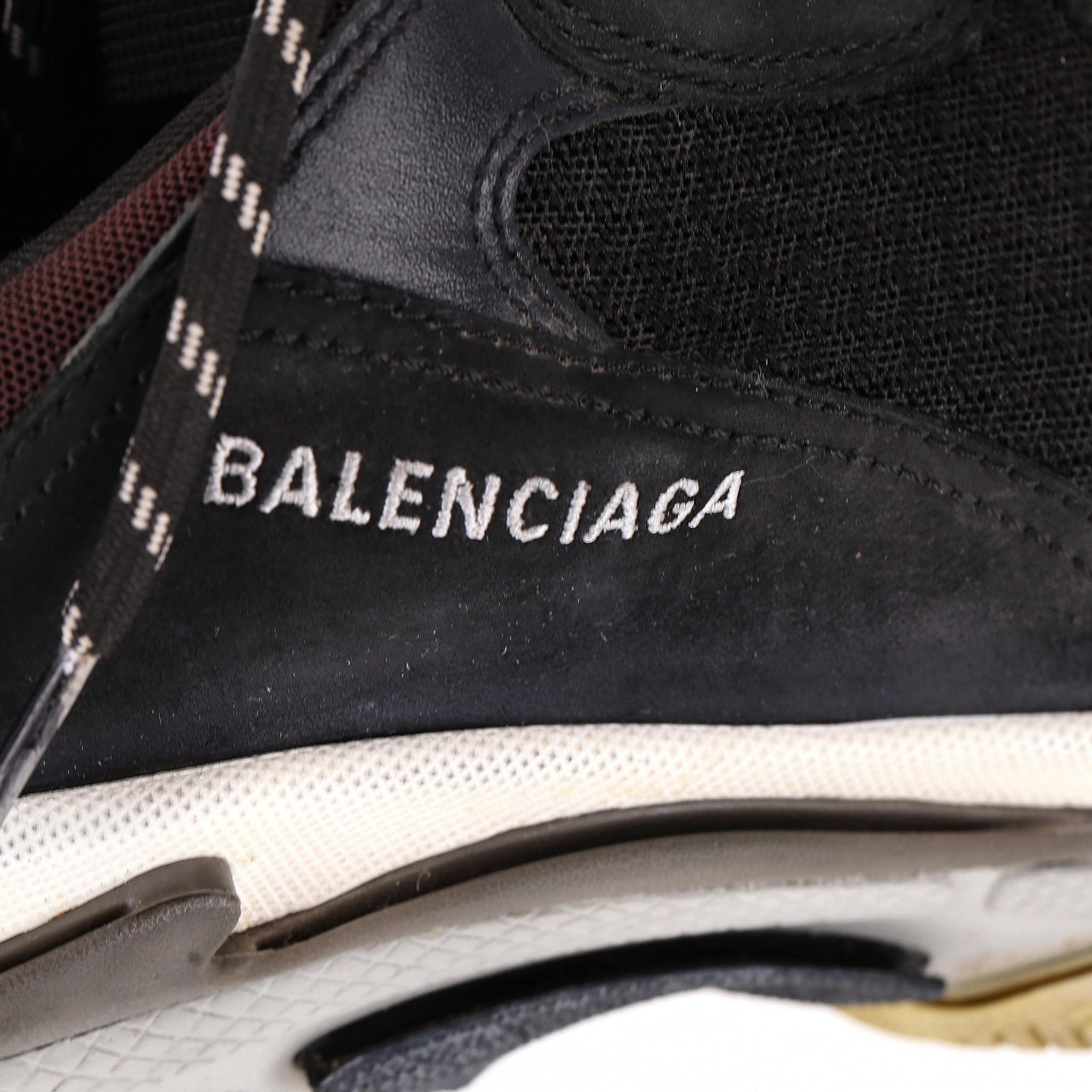 Balenciaga Triple S Leather, Nubuck & Mesh Sneakers 1