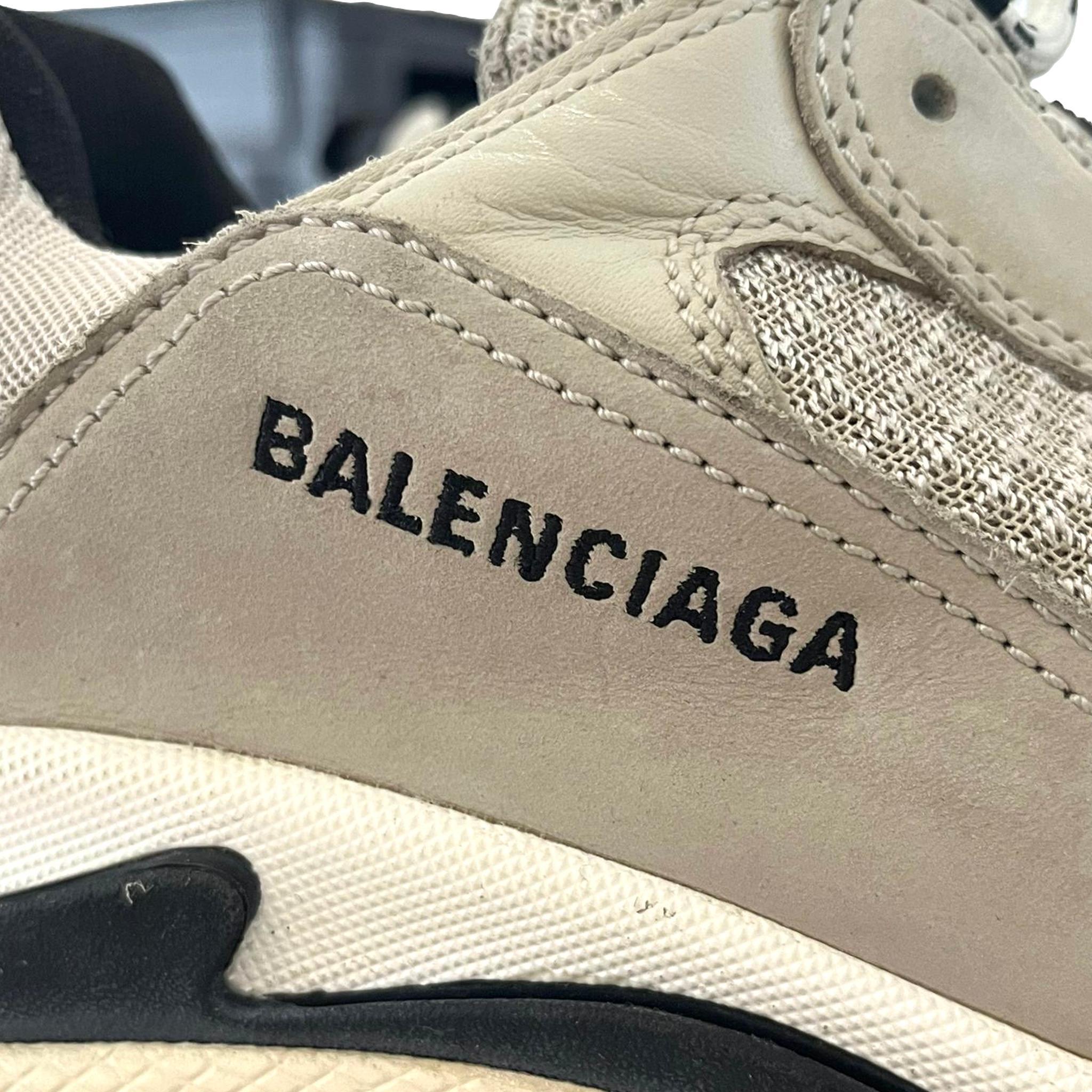 Balenciaga Triple S Leather, Nubuck & Mesh Sneakers 2