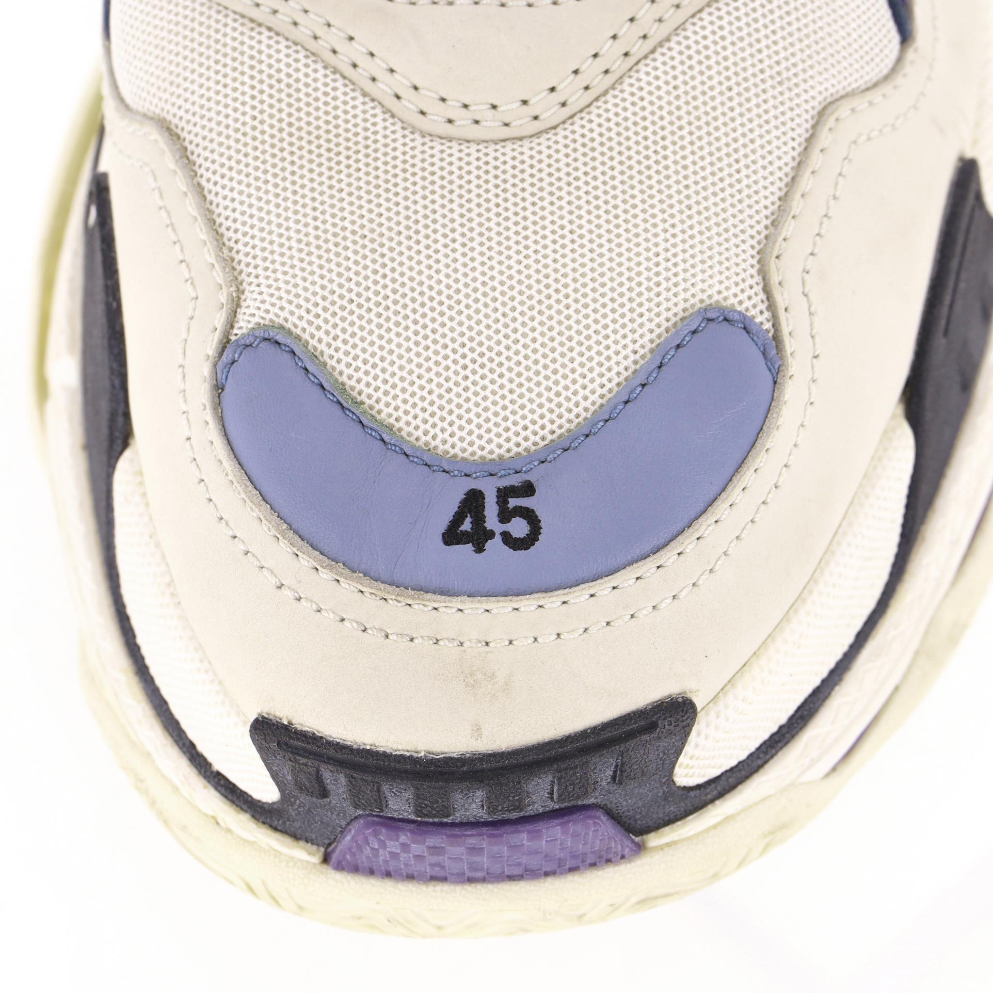 Balenciaga Sneakers Triple S in pelle, nabuk e mesh in vendita 3