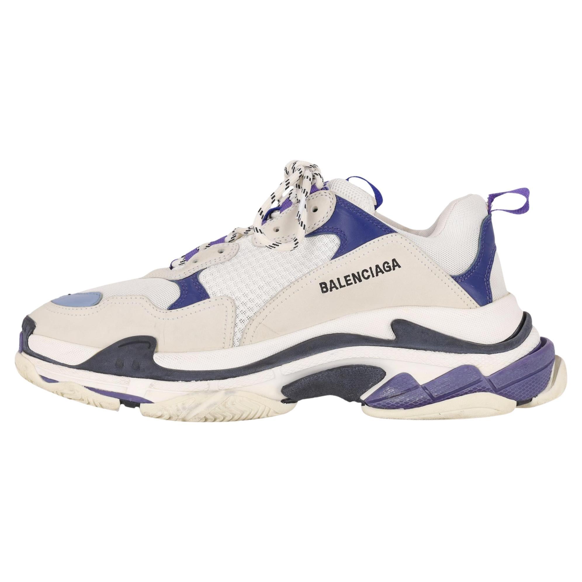 Balenciaga Sneakers Triple S in pelle, nabuk e mesh in vendita