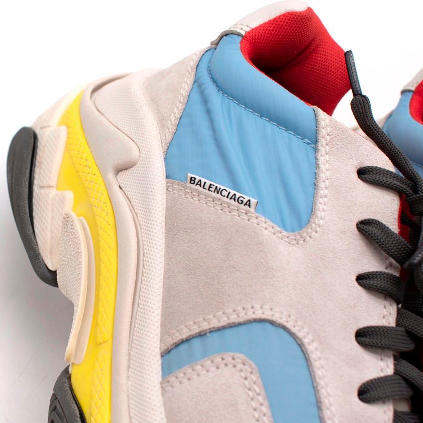  Balenciaga Triple S Red Blue Yellow Sneakers For Sale 1