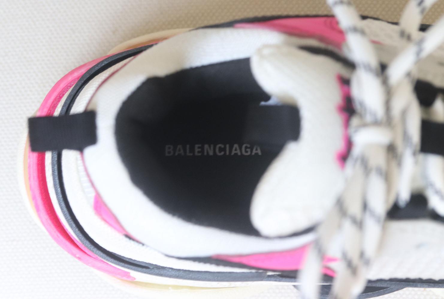 Balenciaga Triple S Suede Leather & Mesh Sneakers 1