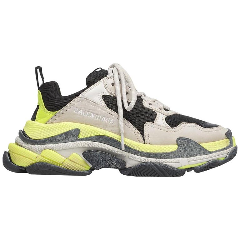 Balenciaga Triple S Suede Leather and Mesh Sneakers at 1stDibs