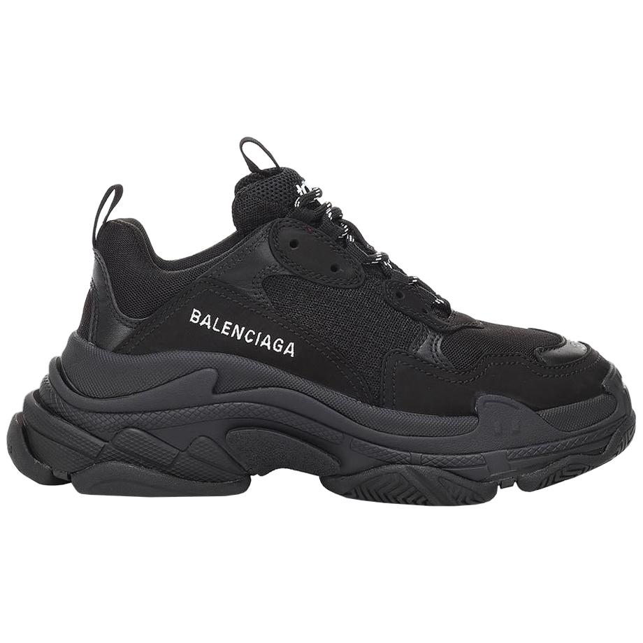 Balenciaga Triple S Suede Leather 
Mesh Sneakers
