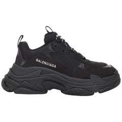Balenciaga Triple S Suede Leather & Mesh Sneakers