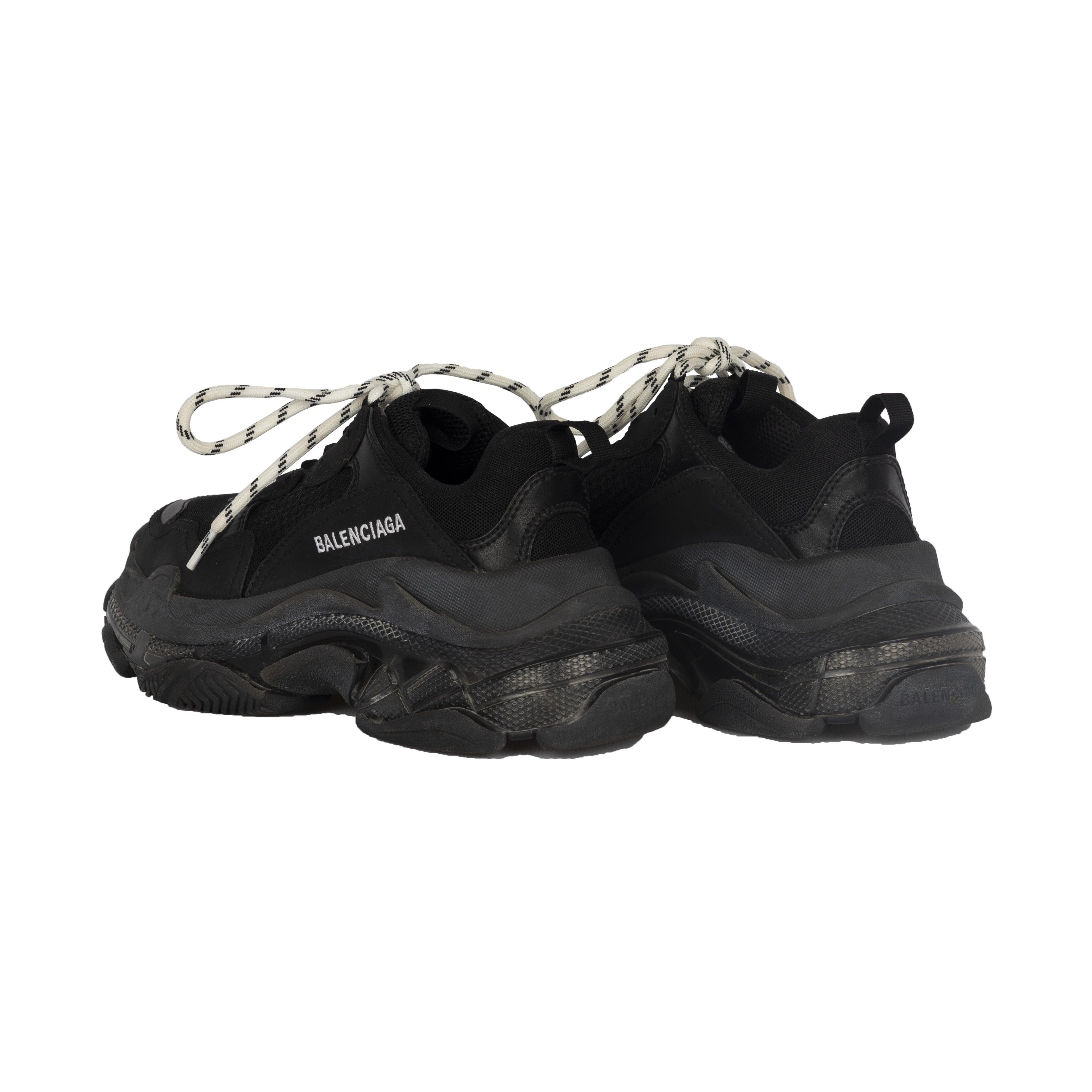 Black Balenciaga Triple S Trainers - '20s