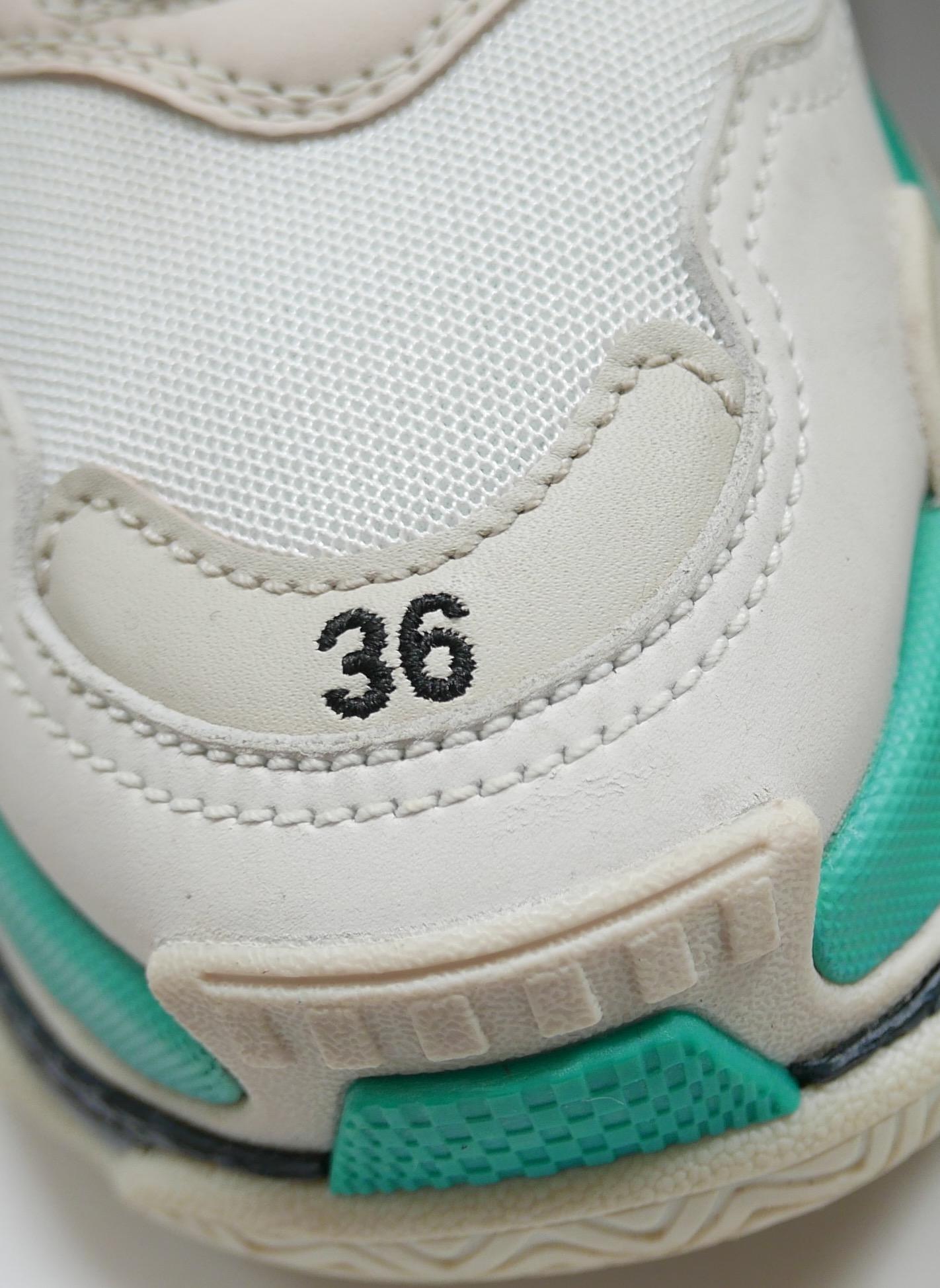 Balenciaga Triple S Trainers Sneakers Turquoise Grey For Sale 1