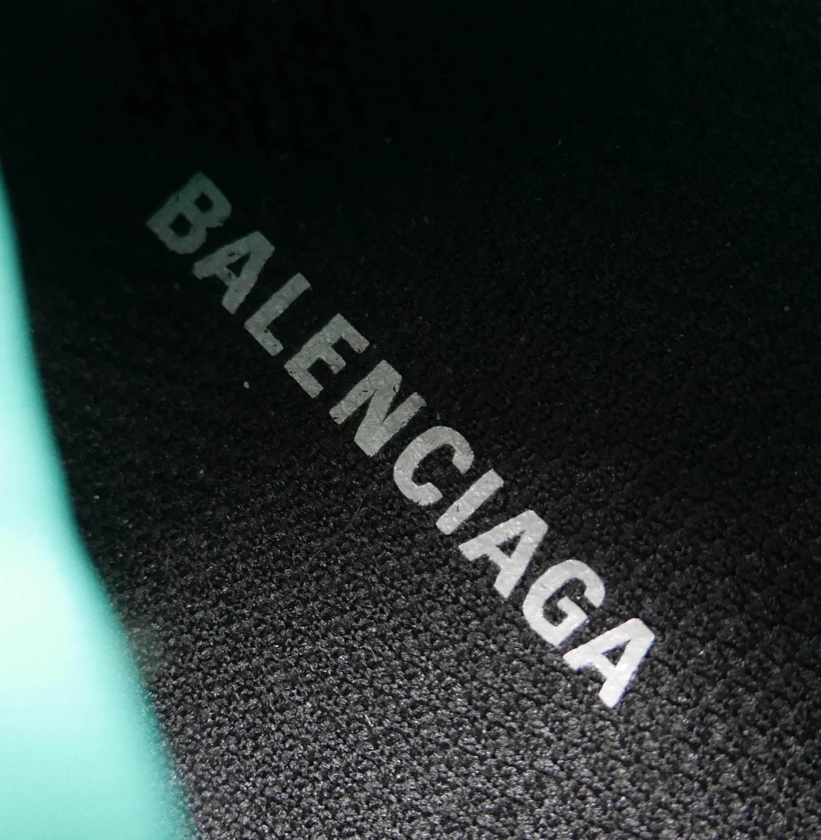 Balenciaga Triple S Trainers Sneakers Turquoise Grey For Sale 2
