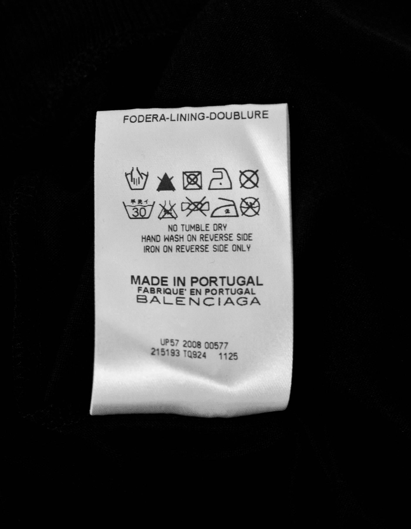 Women's Balenciaga. T's Black Studded T-Shirt Sz FR34