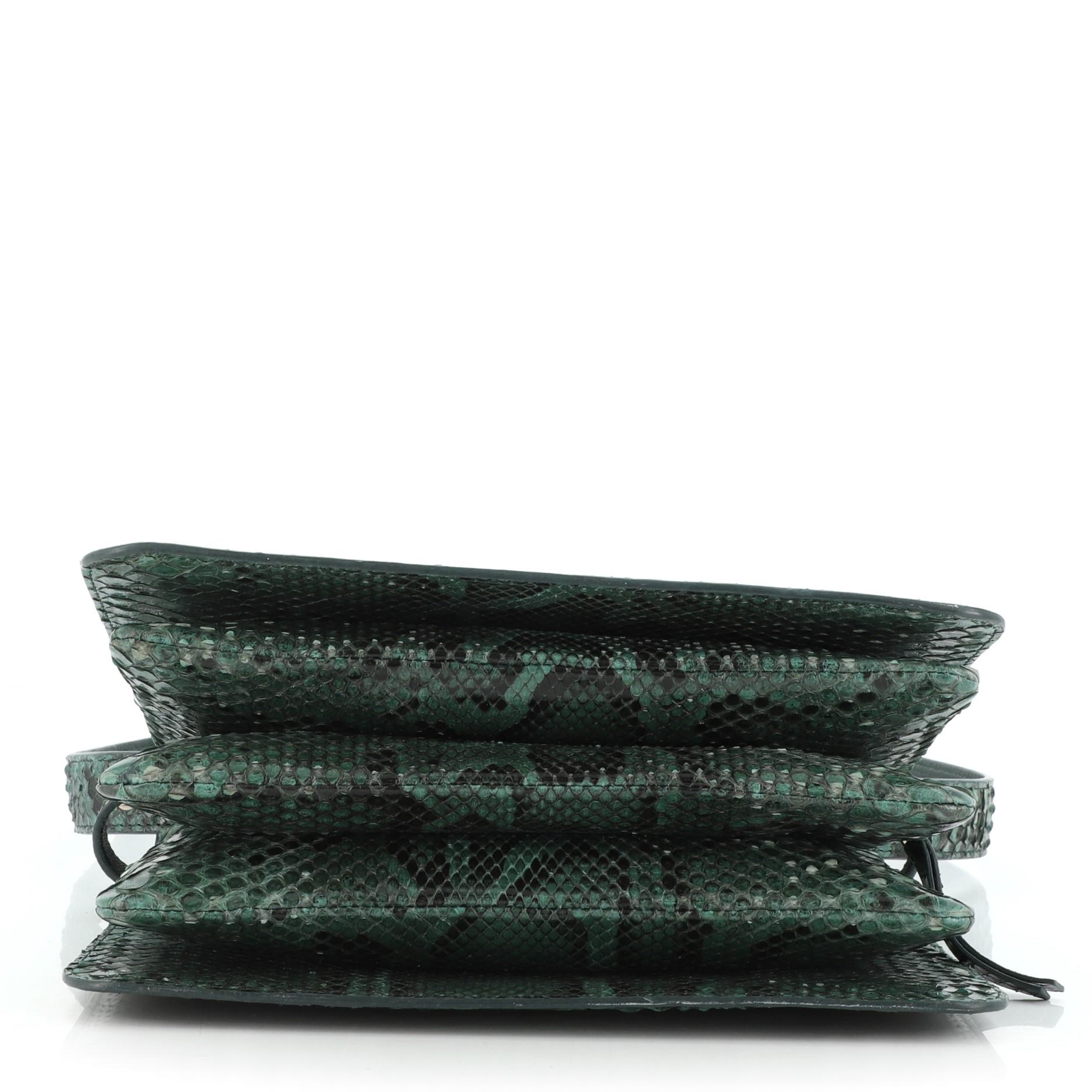 Balenciaga Turnlock Flap Shoulder Bag Python Small In Good Condition In NY, NY