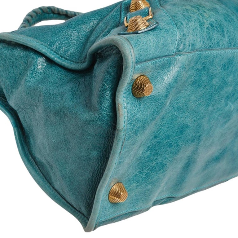 balenciaga turquoise bag