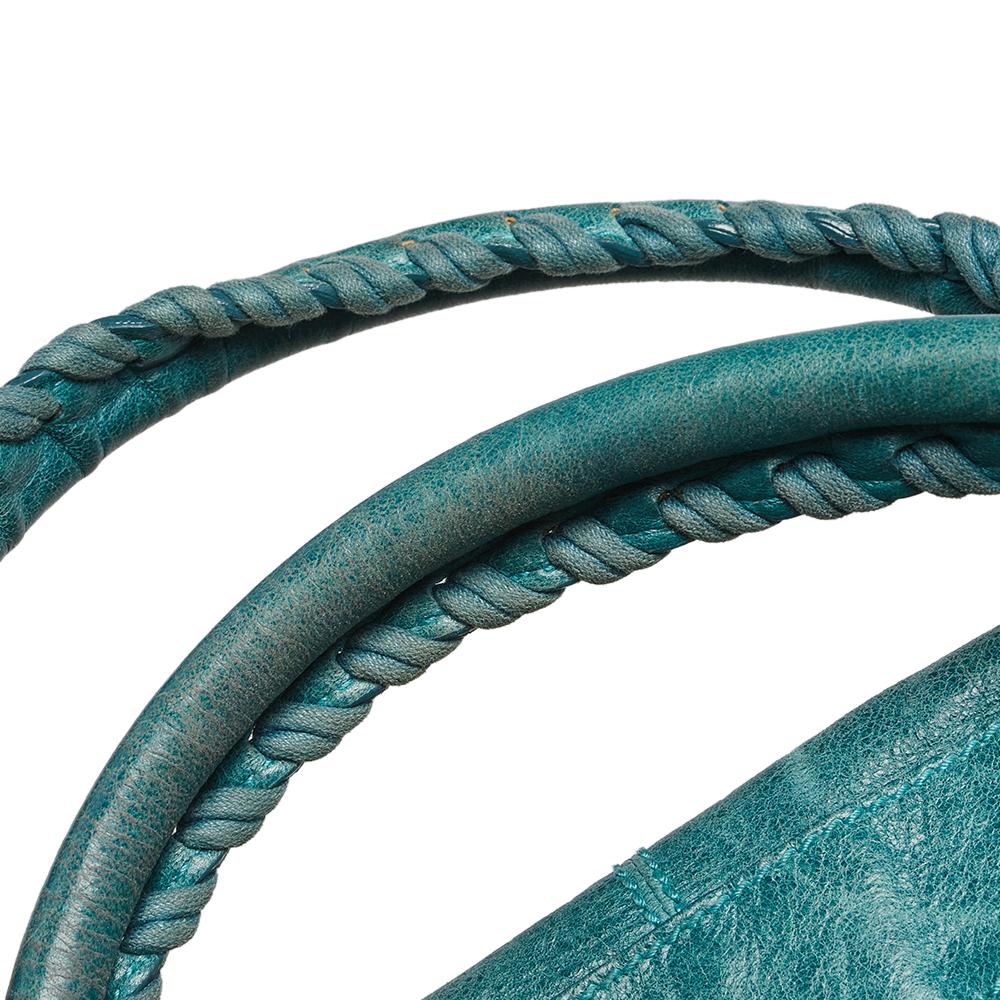 Balenciaga Turquoise Leather GGH Work Tote 4