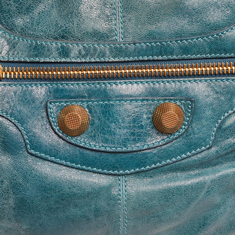Balenciaga Turquoise Leather GGH Work Tote 1