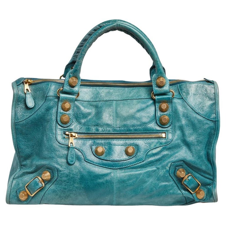 balenciaga turquoise bag