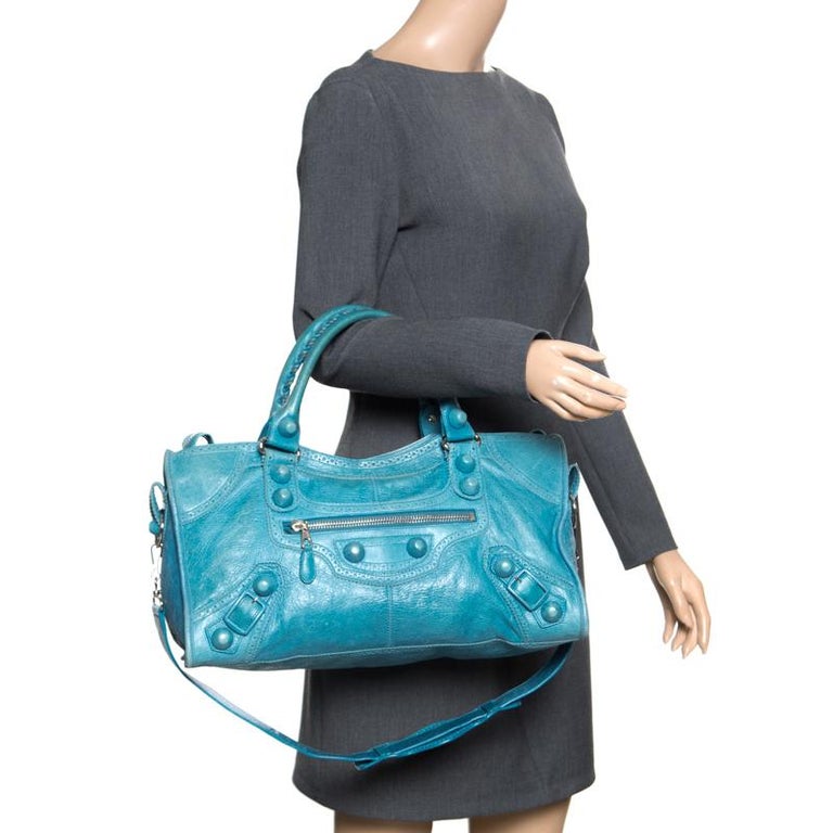balenciaga turquoise bag