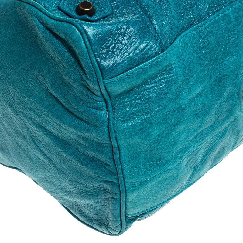 Balenciaga Turquoise Leather RH Twiggy Tote 1