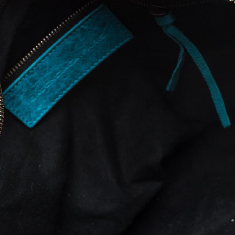 Balenciaga Turquoise Leather RH Twiggy Tote 3