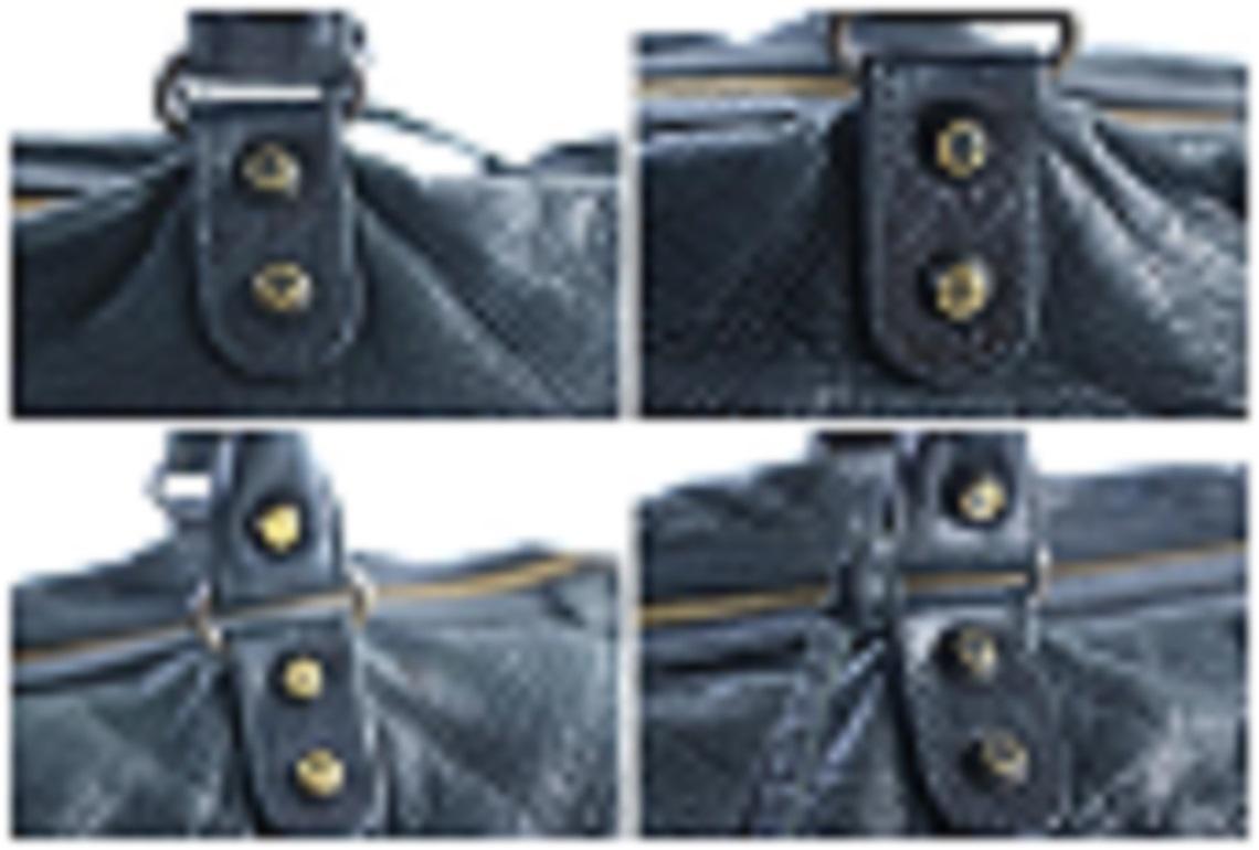 Balenciaga Twiggy 2way 24balr0605 Black Leather Weekend/Travel Bag 3