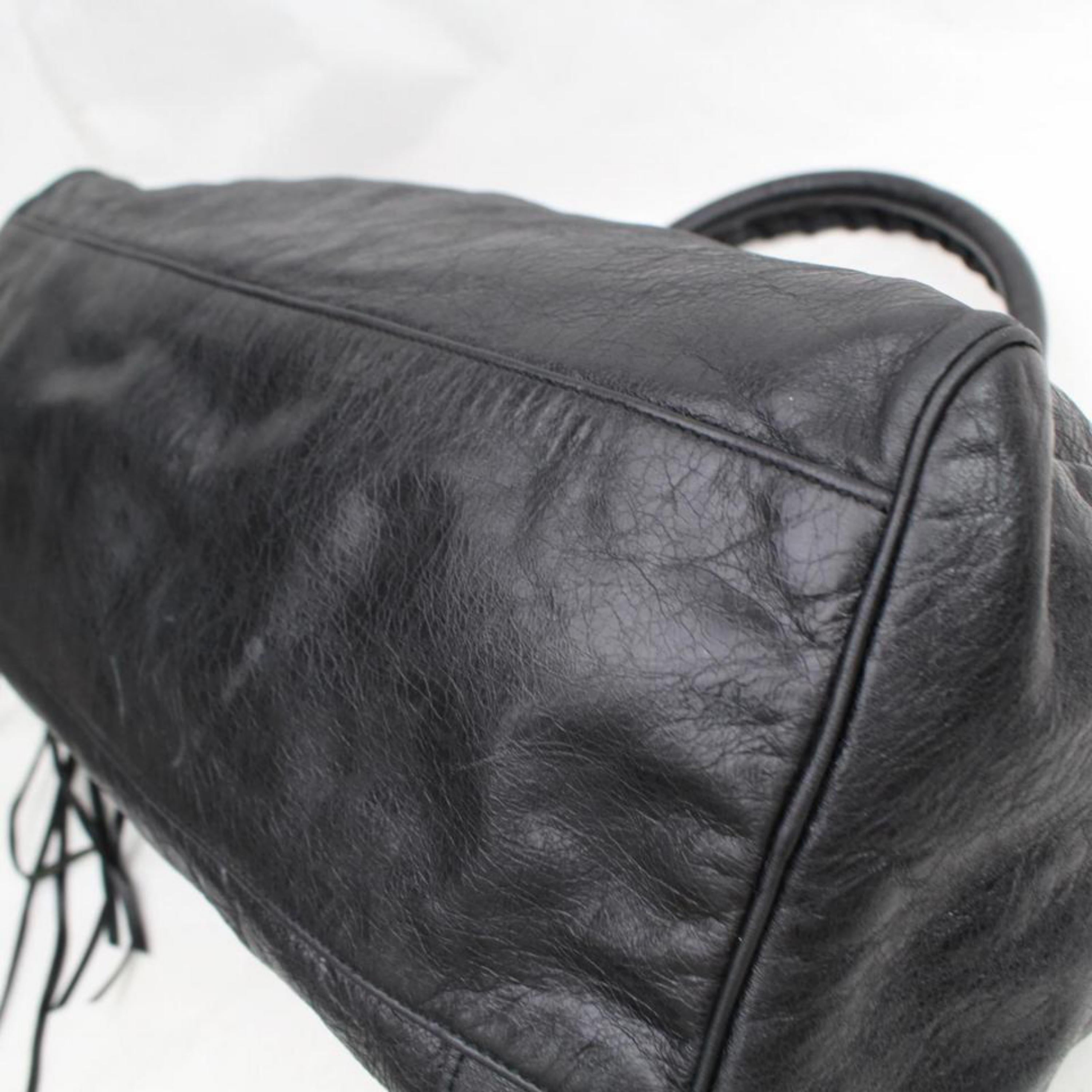 Balenciaga Twiggy 2way 868102 Black Leather Shoulder Bag For Sale 6