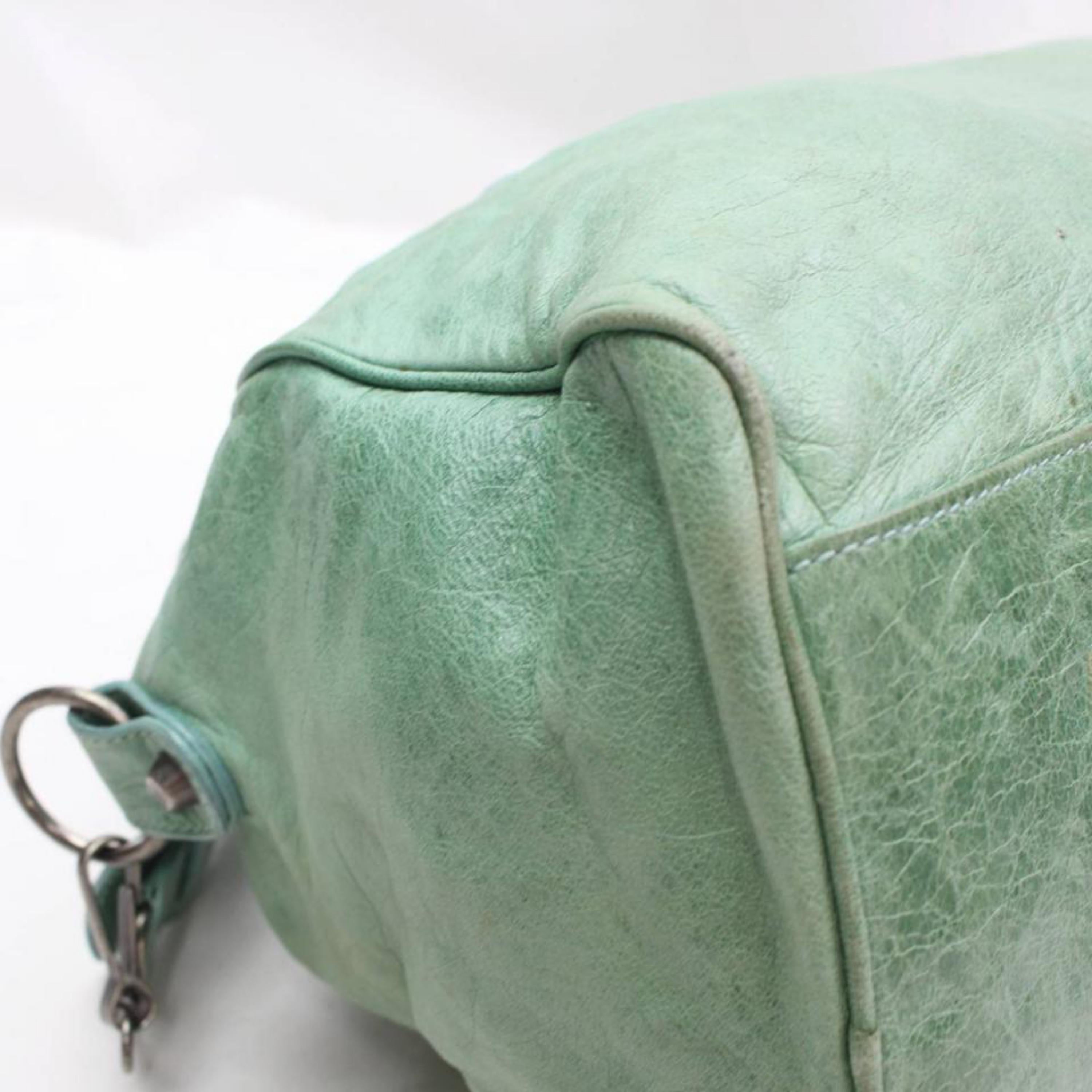 Balenciaga Twiggy 2way 868287 Green Leather Shoulder Bag For Sale 3