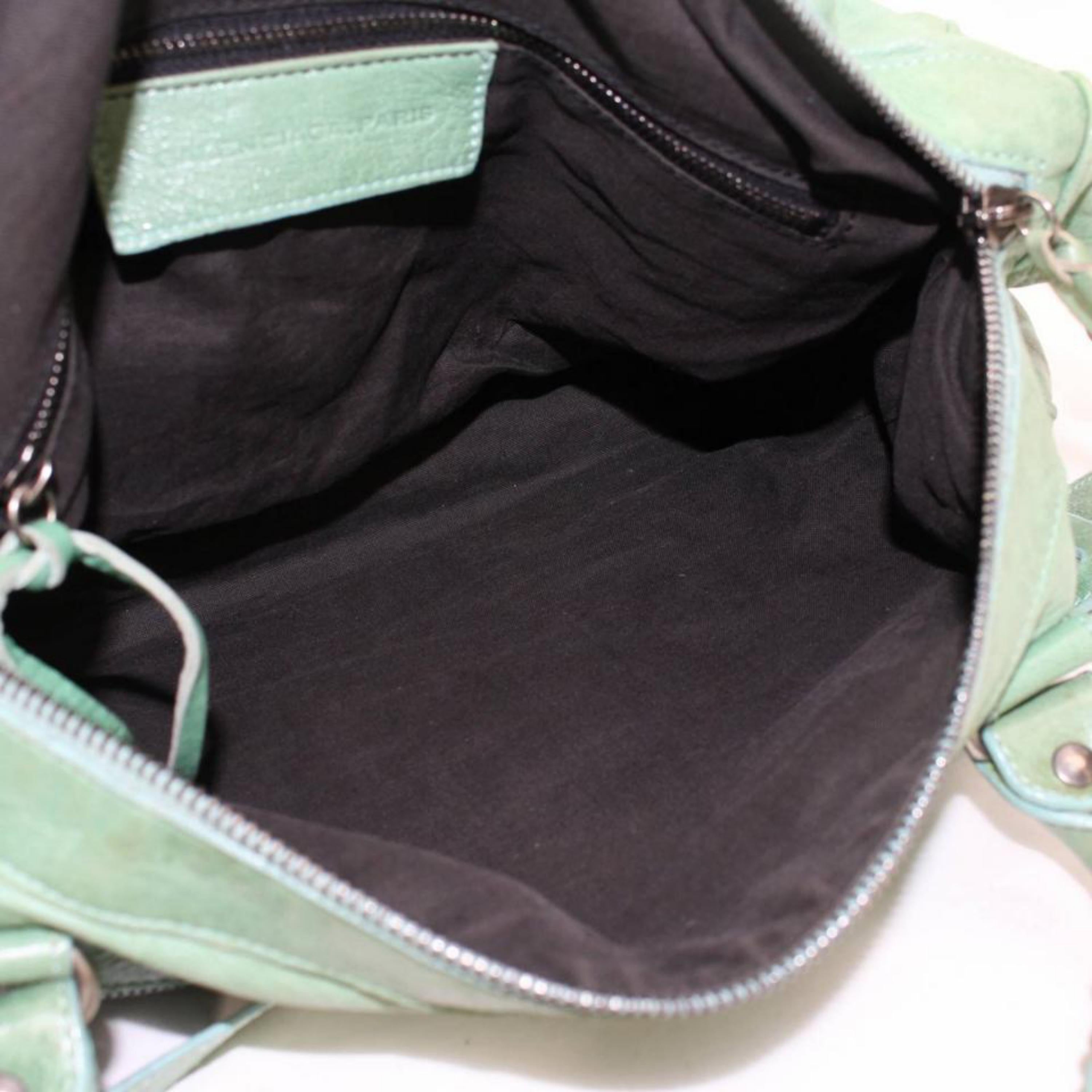 Balenciaga Twiggy 2way 868287 Green Leather Shoulder Bag For Sale 4