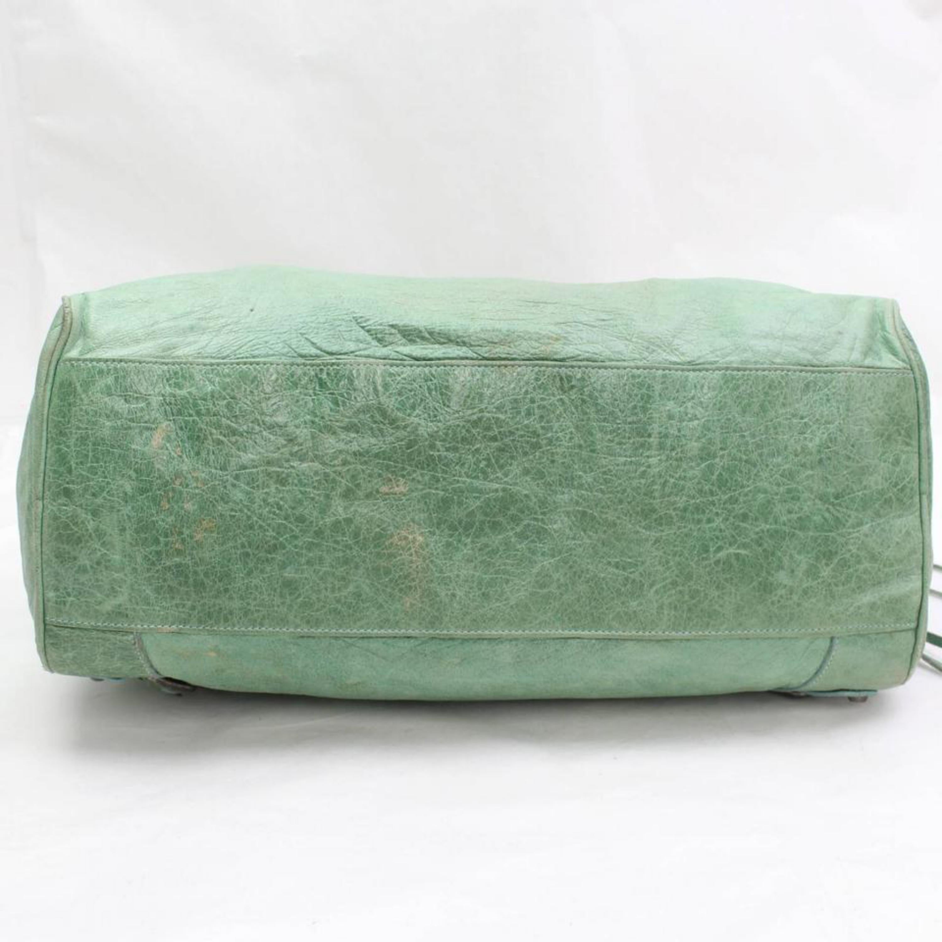 Balenciaga Twiggy 2way 868287 Green Leather Shoulder Bag For Sale 1