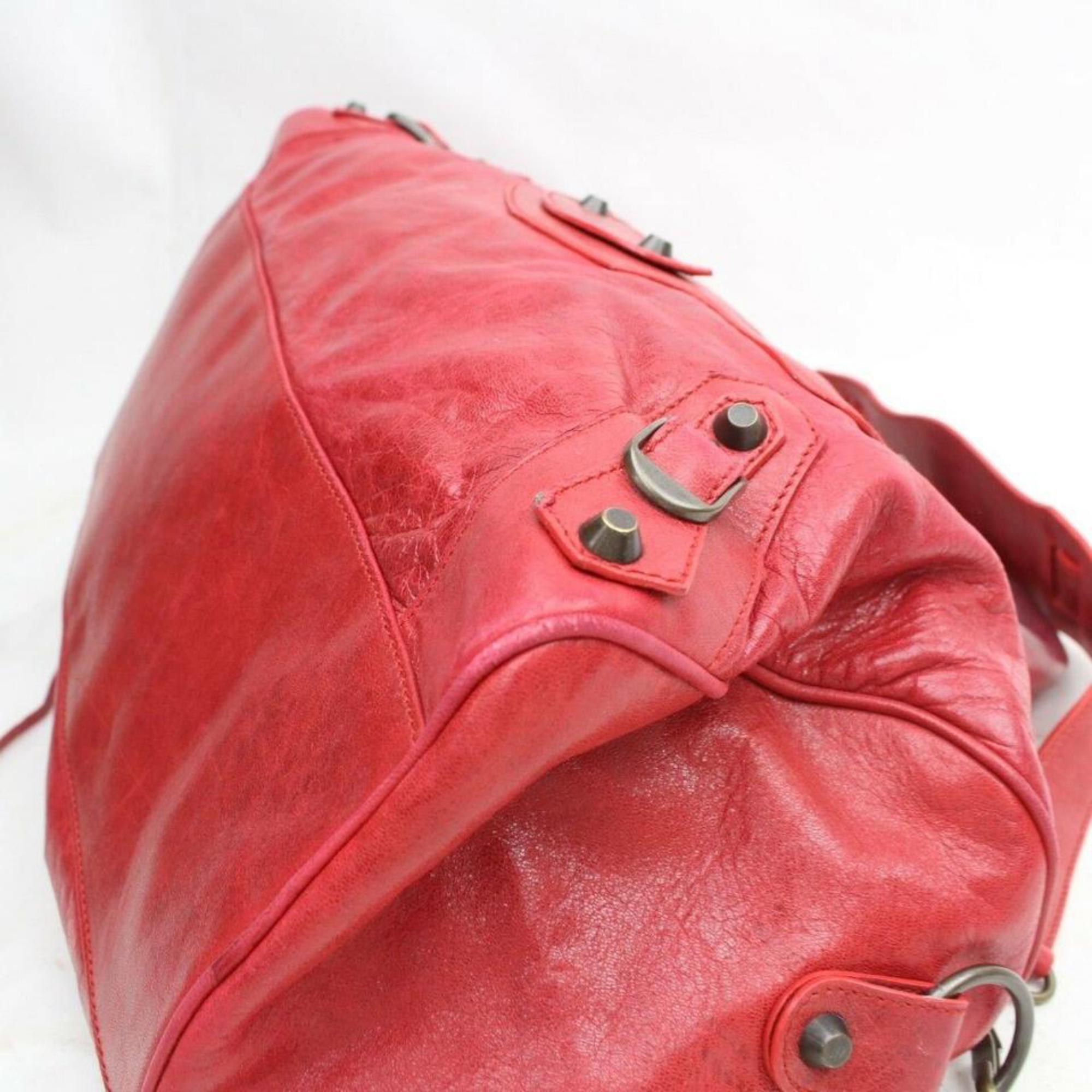 Balenciaga Twiggy 2way 870065 Red Leather Shoulder Bag For Sale 8