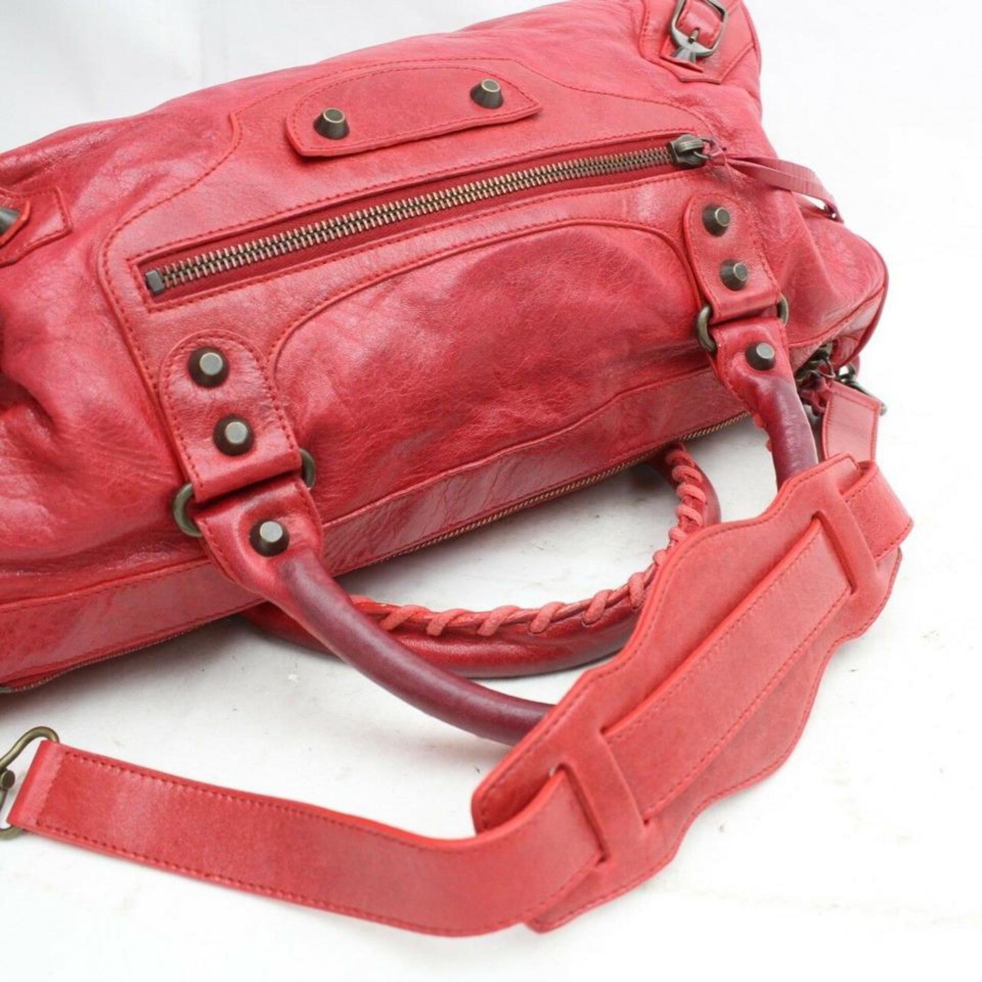 Balenciaga Twiggy 2way 870065 Red Leather Shoulder Bag For Sale 1