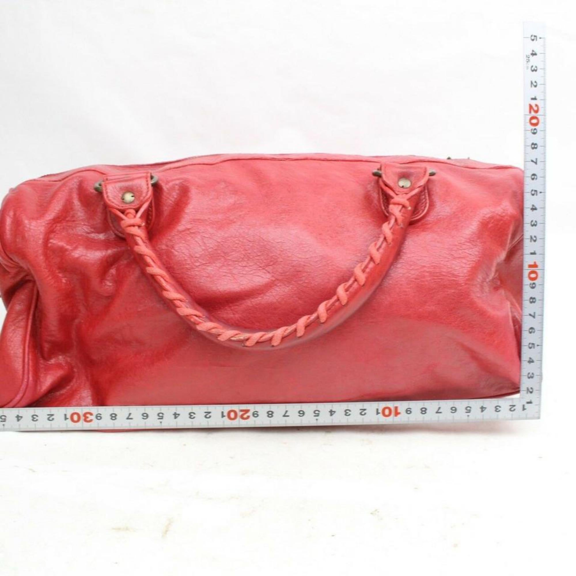 Balenciaga Twiggy 2way 870065 Red Leather Shoulder Bag For Sale 2