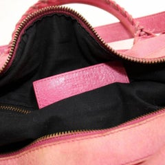 Balenciaga Twiggy 2way Boston 868516 Pink Leather Shoulder Bag