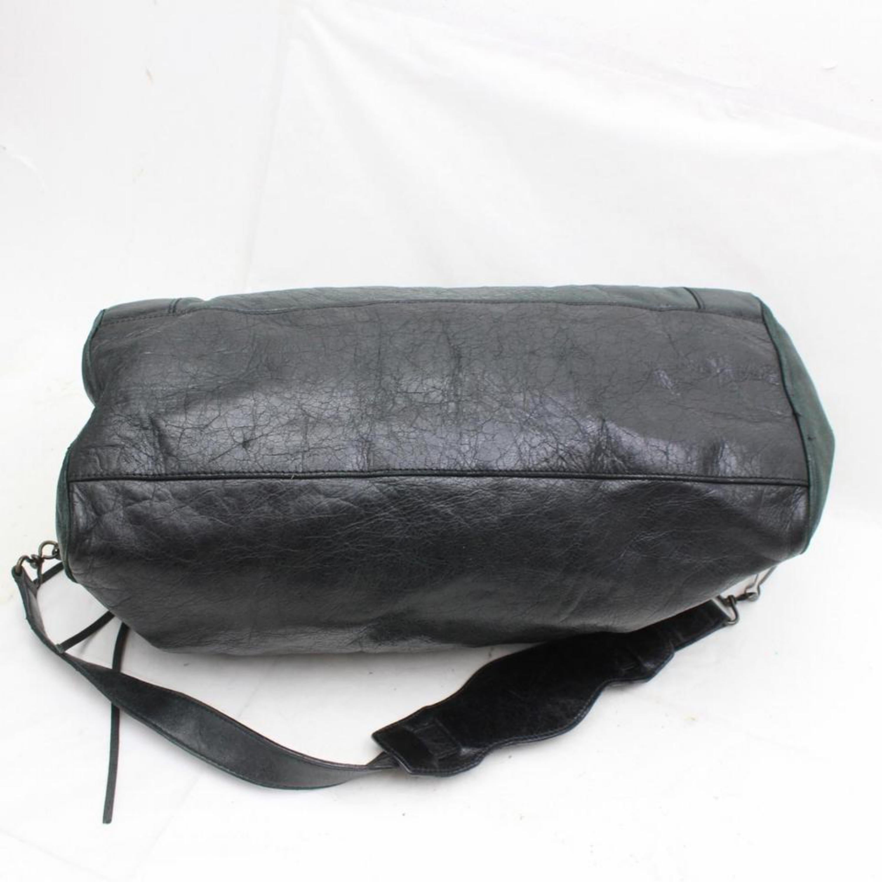 Balenciaga Twiggy 2way Boston 868686 Green Leather Shoulder Bag For Sale 3