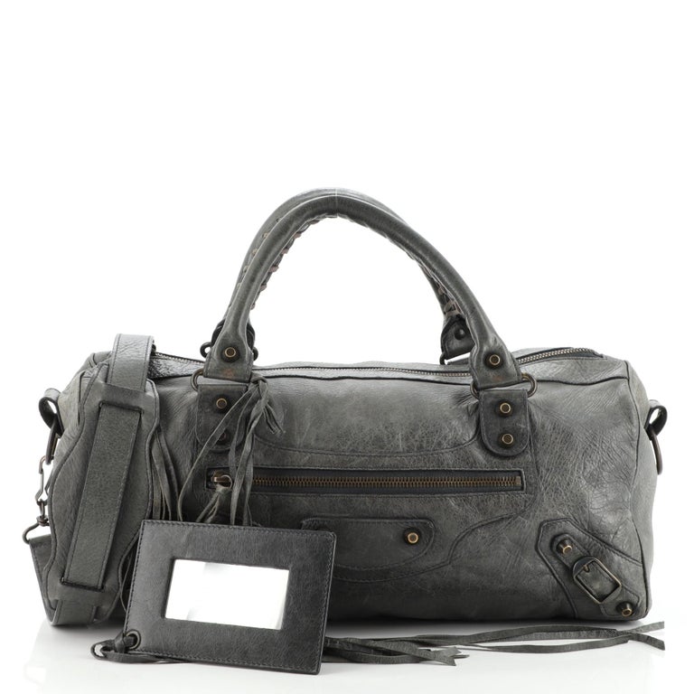 Balenciaga Twiggy Classic Studs Bag Leather Maxi at 1stDibs