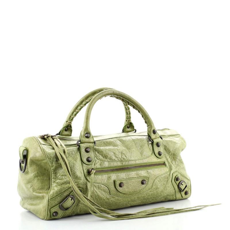 Balenciaga Twiggy Klassische Nieten Tasche Leder Maxi im Zustand „Gut“ in NY, NY
