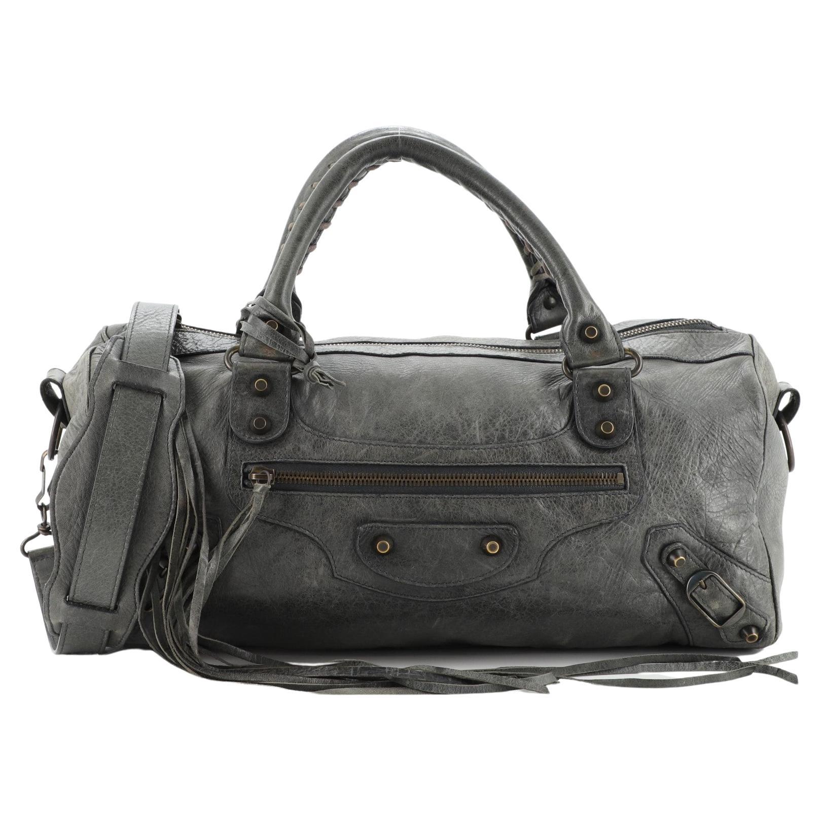 Balenciaga Twiggy Classic Studs Bag Leather Maxi at 1stDibs
