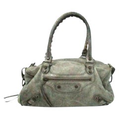 Balenciaga Two-way City 207685 Khaki Leather Satchel