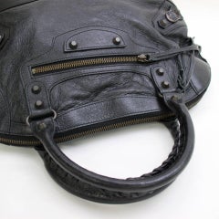 Balenciaga (Ultra Rare) City Tote 867395 Black Leather Weekend/Travel Bag