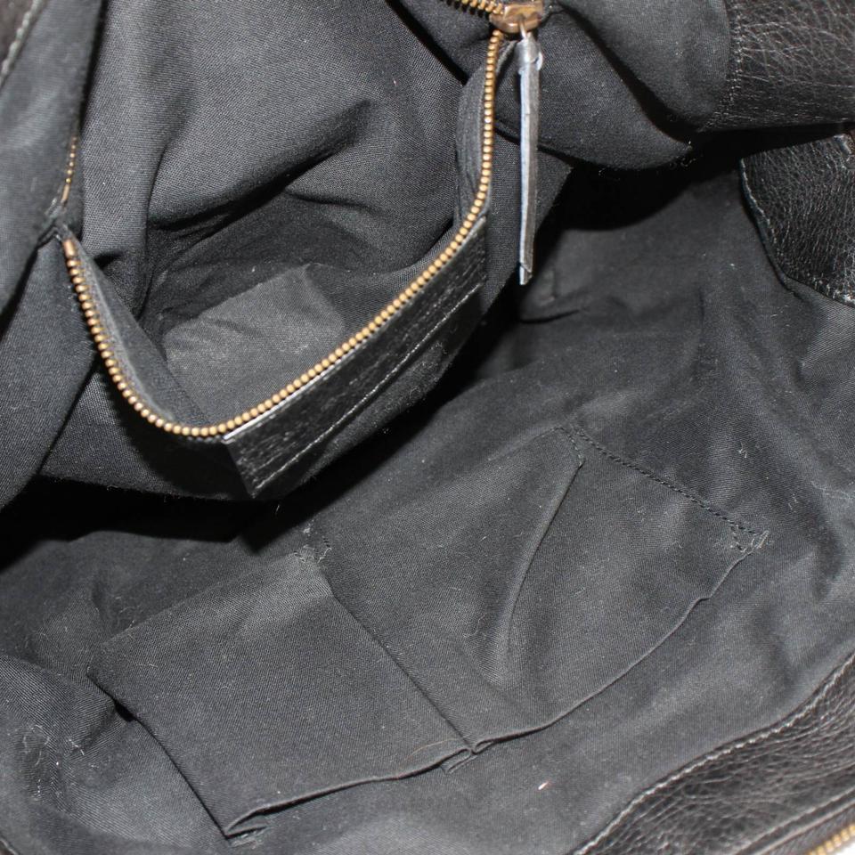 Balenciaga (Ultra Rare) City Tote 867395 Black Leather Weekend/Travel Bag In Good Condition For Sale In Forest Hills, NY