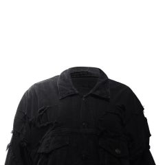 Balenciaga „Unity Sports Icon“ Patchwork-Jeansjacke aus schwarzer Baumwolle
