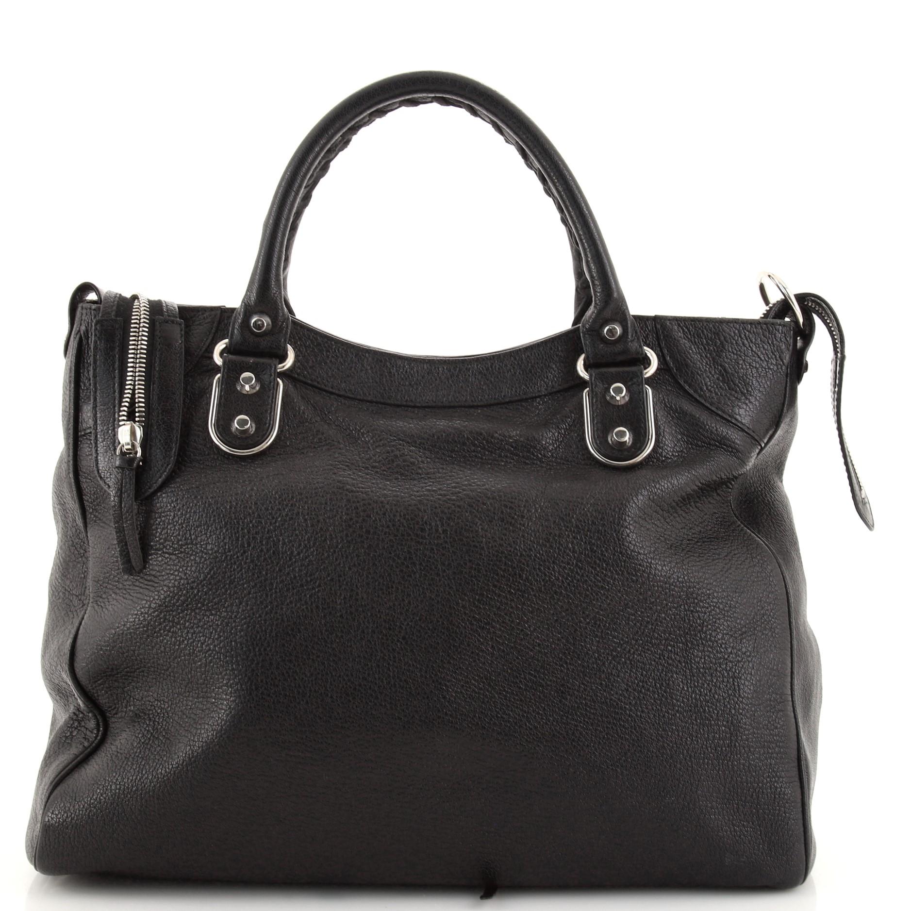 Balenciaga Velo Classic Metallic Edge Bag Leather In Good Condition In NY, NY