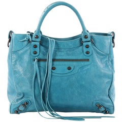 Balenciaga Velo Classic Studs Handbag Leather Medium