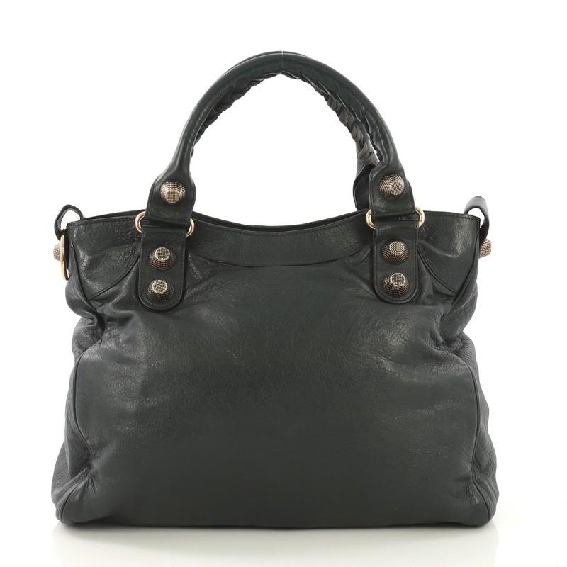 Balenciaga Velo Giant Studs Bag Leather In Good Condition In NY, NY